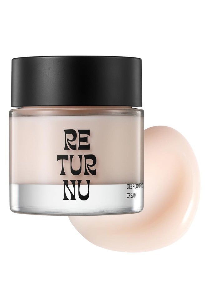 RETURNU Deep Comfort Cream, Moisturizing Face Cream with Birch Sap & 5% Panthenol, Instantly Hydrating & Soothing Barrier Repair, Vegan Korean Skincare (1.69 fl. oz) - Image 1